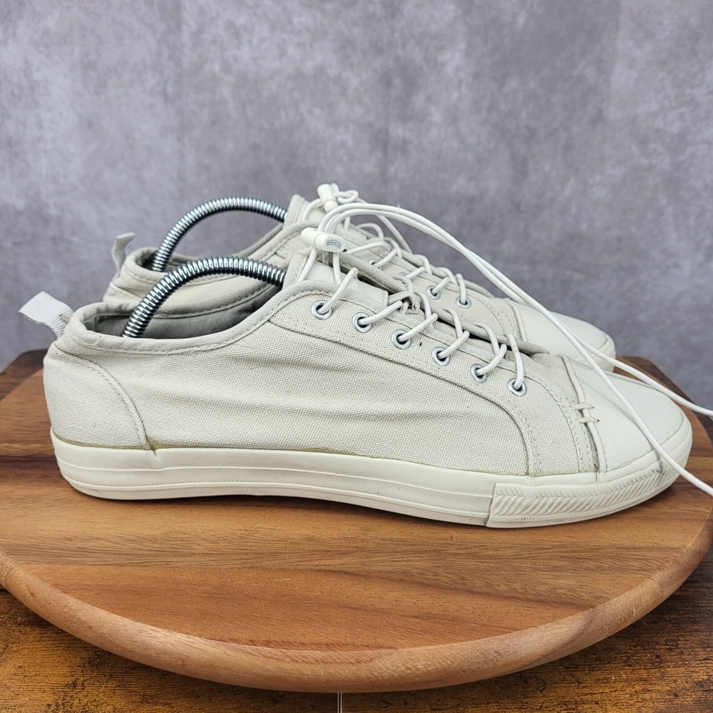 Greats Brooklyn Sneakers Mens 10.5 White Canvas Lace‎ Up Casual Shoes